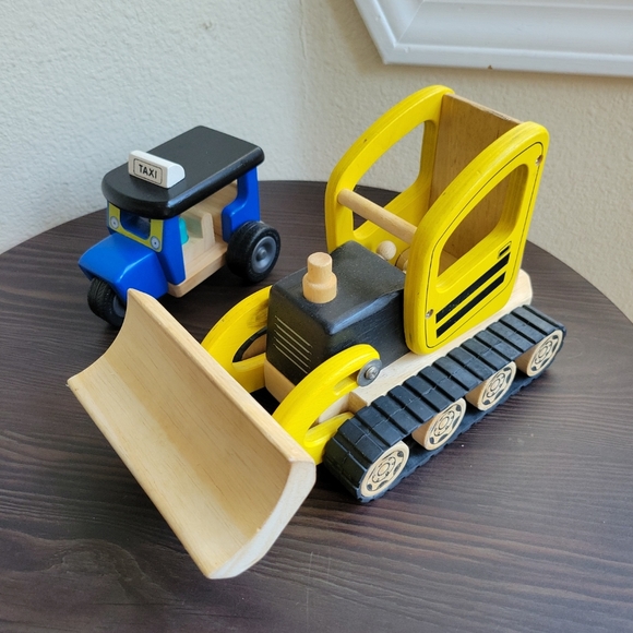 Pottery Barn Toys Pottery Barn Wooden Bulldozer Construction Pintoy Poshmark